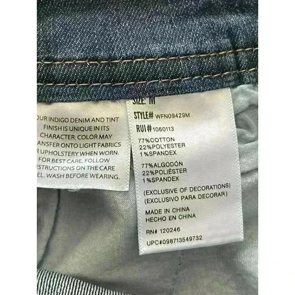 NWT Wallflower Overalls Women's size M The Tomboy Ankle Bib Dark Blue Stretch - Picture 6 of 7